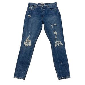 Abercrombie & Fitch The Skinny Jeans Distressed High Rise 33x29